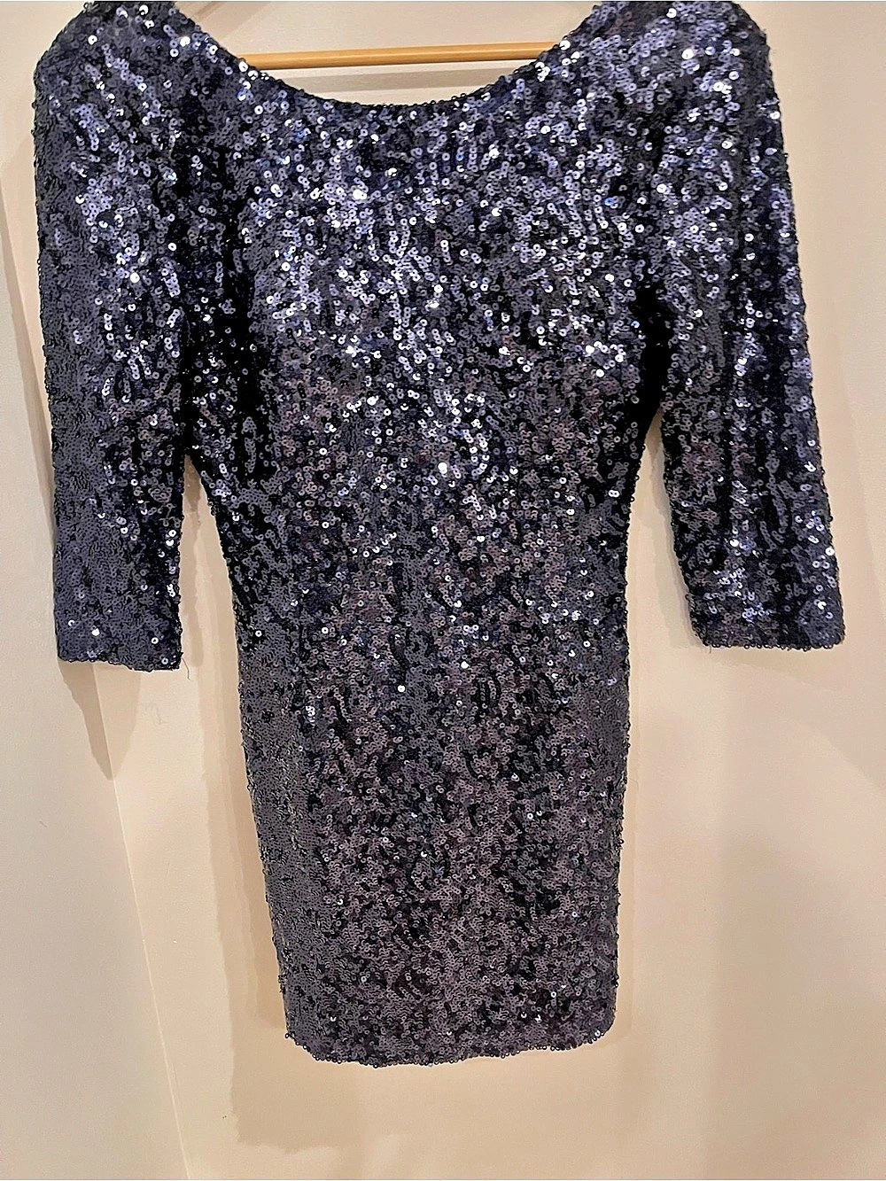 Sequin Mini Dress in Blue Size 8 Like New